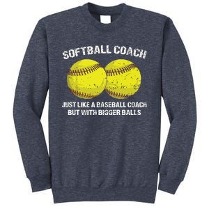 Softball Coach Like A Baseball Coach But With Bigger Balls Sweatshirt