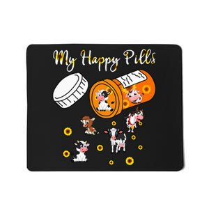 Sunflower Cows Lover My Happy Pills animal Mousepad