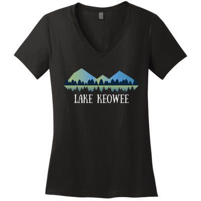 South Carolina Lake Lake Keowee Sc Women's V-Neck T-Shirt