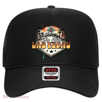 Sin City Las Vegas High Crown Mesh Back Trucker Hat