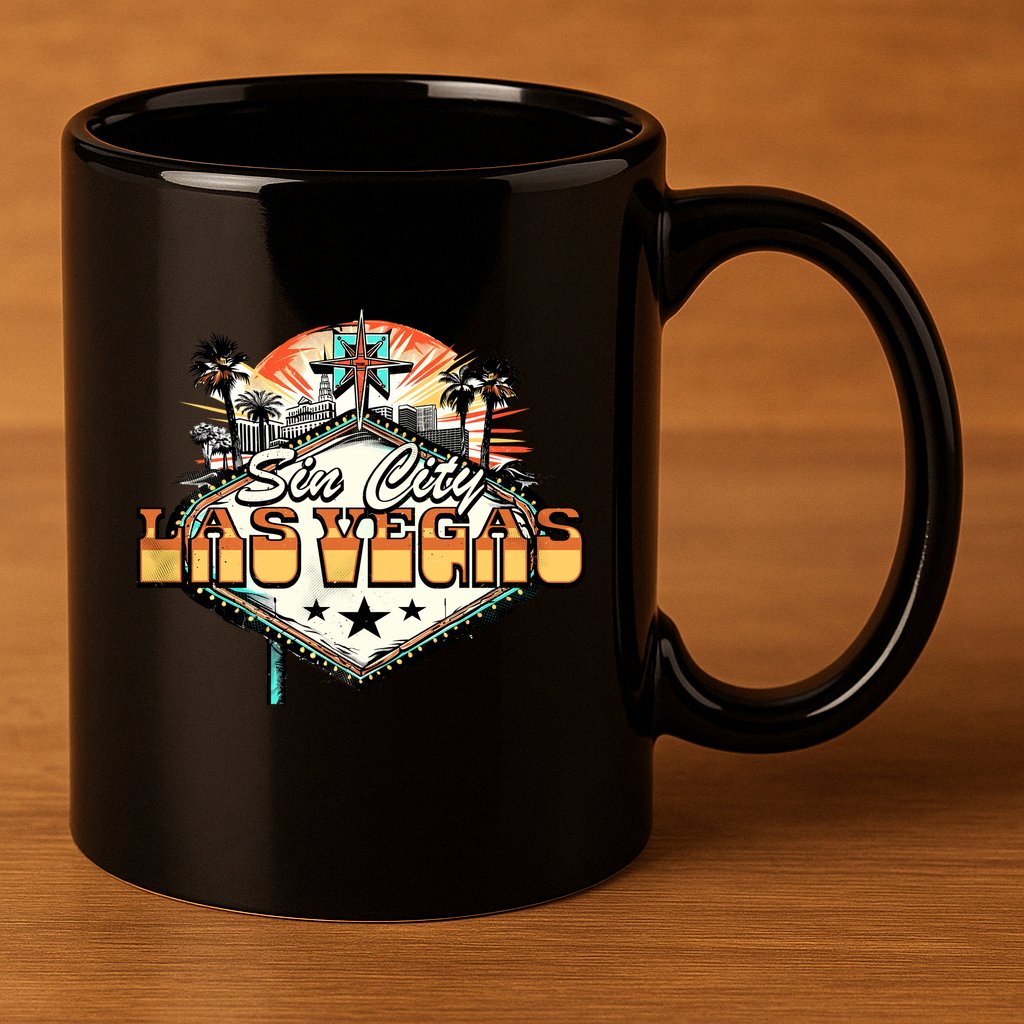 Sin City Las Vegas 11oz C Handle Ceramic Mug