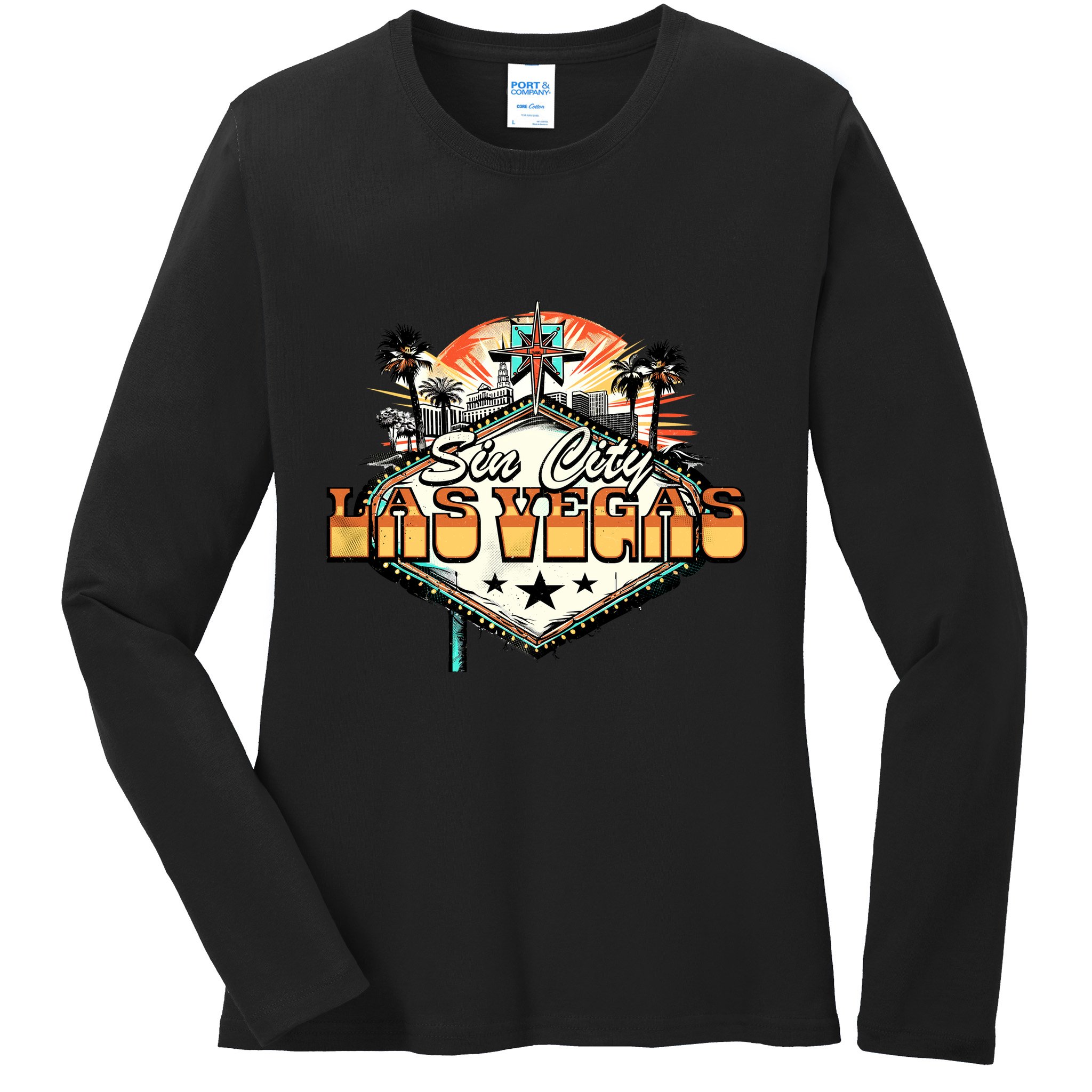Sin City Las Vegas Ladies Long Sleeve Shirt
