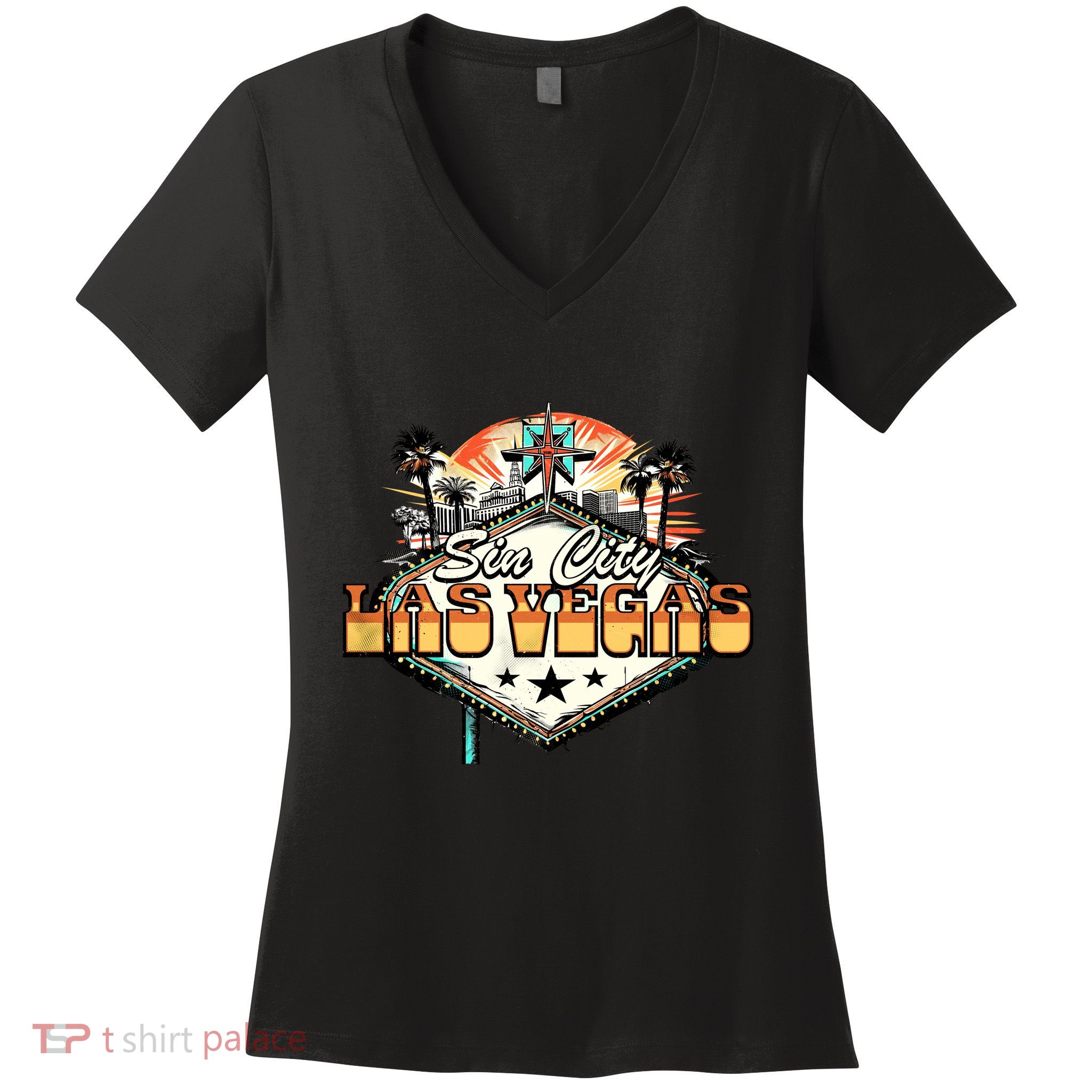 Sin City Las Vegas Women's V-Neck T-Shirt