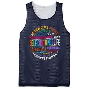 Self Contained Life Teacher Appreciation Week Back To School Mesh Reversible Basketball Jersey Tank