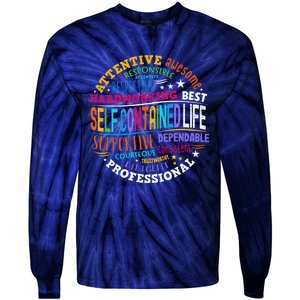 Self Contained Life Teacher Appreciation Week Back To School Tie-Dye Long Sleeve Shirt