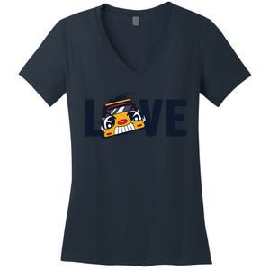 Slot Car Love Slot Car Rc Car Minicar Model Sportsman Slotcar Women's V-Neck T-Shirt