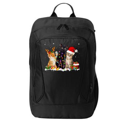 Santa Cat Light Gorgeous Reindeer Pajama Christmas Cat Lover City Backpack