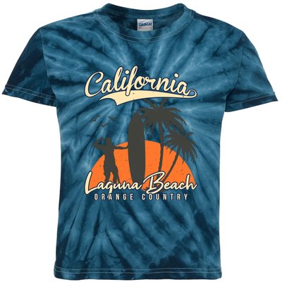 Surfing California Laguna Beach Orange Country Summer For Surf Lovers Gift Kids Tie-Dye T-Shirt