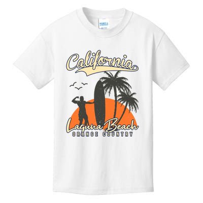 Surfing California Laguna Beach Orange Country Summer For Surf Lovers Gift Kids T-Shirt