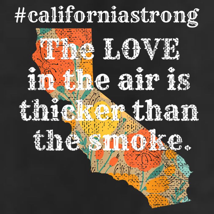 Sonoma County Los Angeles Strong Love Thicker Smoke Fire Beanie