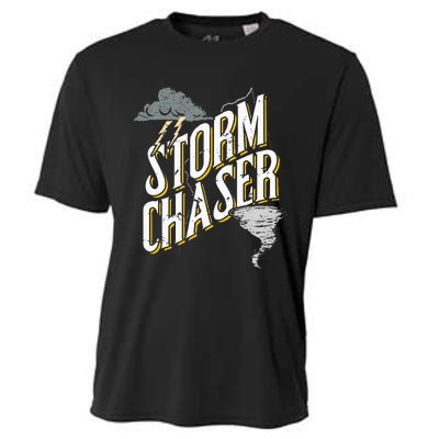 Storm Chaser Lightning Tornado Hurricane Storm Chasing Cooling Performance Crew T-Shirt