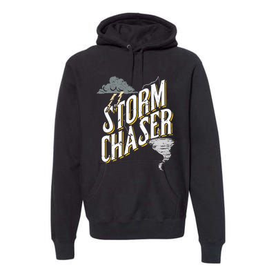 Storm Chaser Lightning Tornado Hurricane Storm Chasing Premium Hoodie