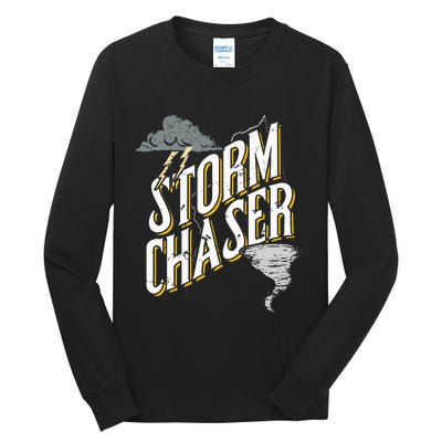 Storm Chaser Lightning Tornado Hurricane Storm Chasing Tall Long Sleeve T-Shirt