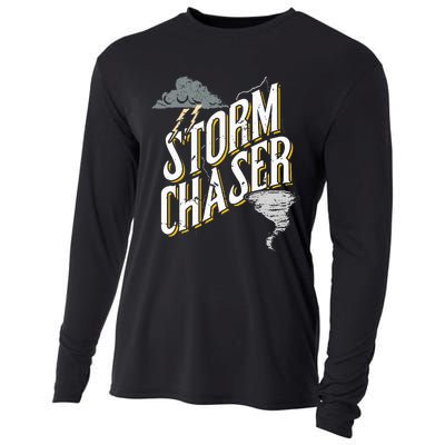 Storm Chaser Lightning Tornado Hurricane Storm Chasing Cooling Performance Long Sleeve Crew