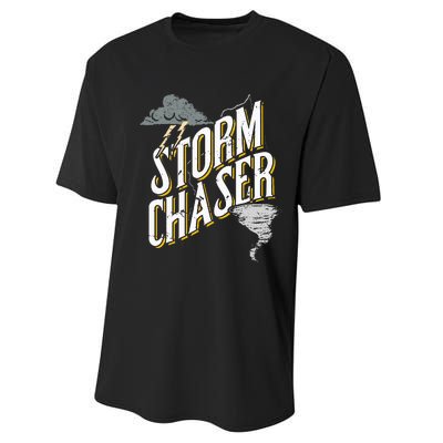 Storm Chaser Lightning Tornado Hurricane Storm Chasing Performance Sprint T-Shirt