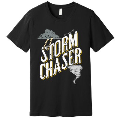 Storm Chaser Lightning Tornado Hurricane Storm Chasing Premium T-Shirt