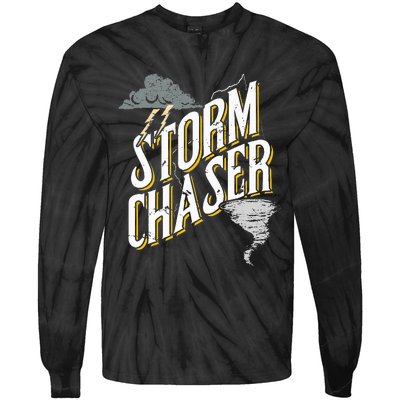 Storm Chaser Lightning Tornado Hurricane Storm Chasing Tie-Dye Long Sleeve Shirt