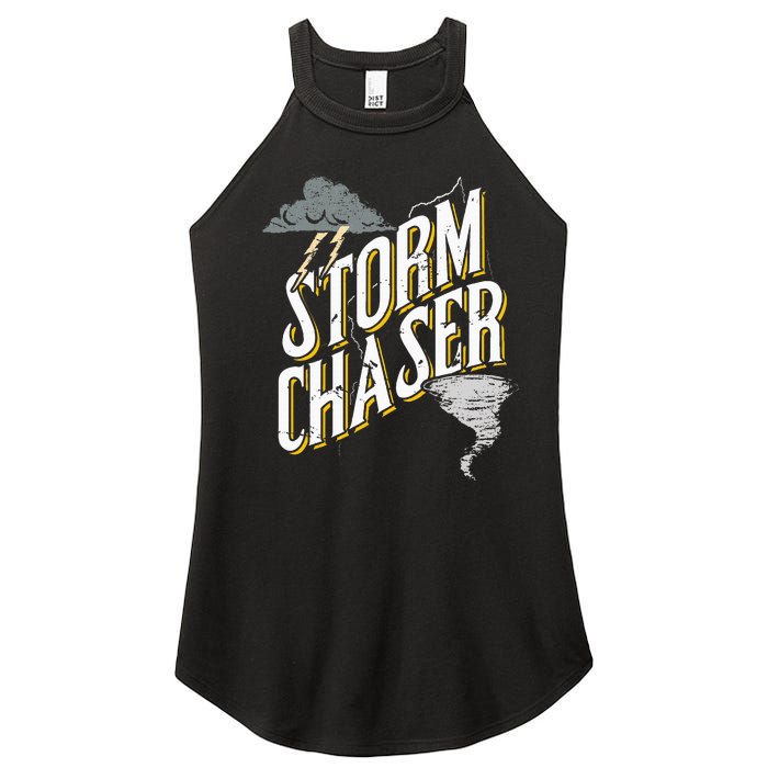 Storm Chaser Lightning Tornado Hurricane Storm Chasing Women’s Perfect Tri Rocker Tank