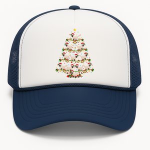 Siamese Cat Lover Lighting Santa Siamese Cat Christmas Tree Funny Gift Trucker Hat