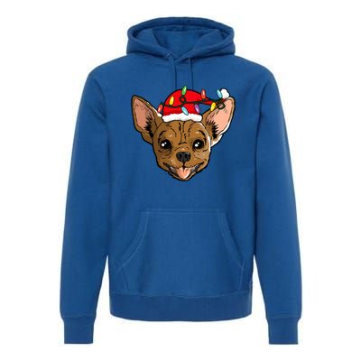 Santa Chihuahua Light Christmas Great Gift Premium Hoodie