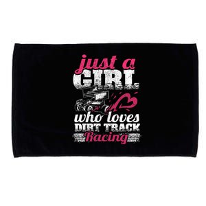 Sprint Car Lover Just A Who Loves Dirt Track Racing Gift Microfiber Hand Towel