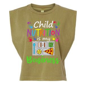 School Cafeteria Lunch Lady Child Nutrition Is My Business Garment-Dyed Women's Muscle Tee