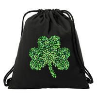 Shamrock Clover Leaf Happy St Patricks Day .Png Drawstring Bag
