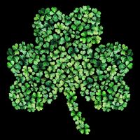 Shamrock Clover Leaf Happy St Patricks Day .Png Drawstring Bag