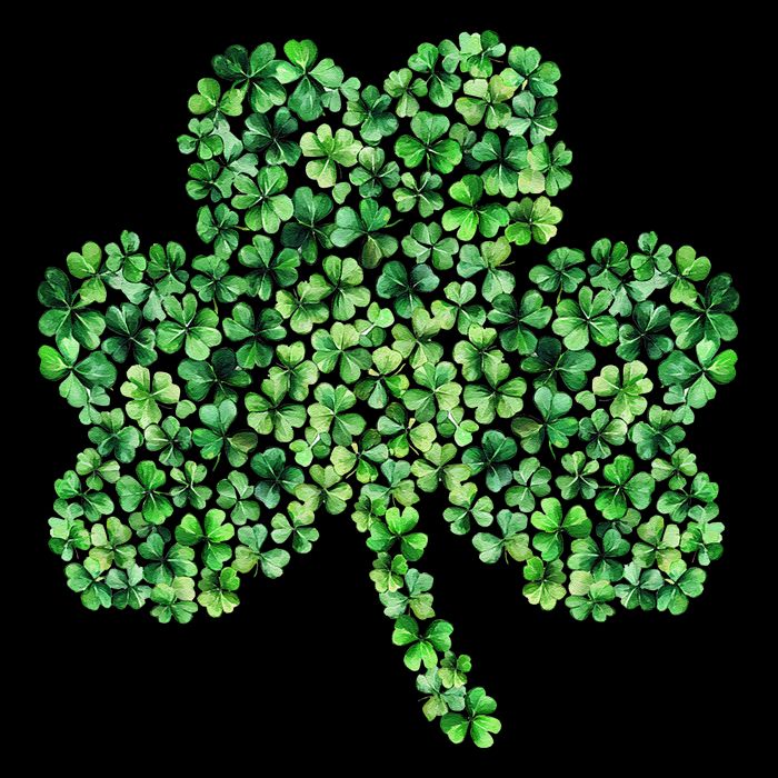 Shamrock Clover Leaf Happy St Patricks Day .Png Drawstring Bag