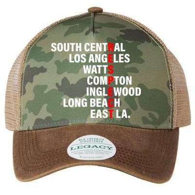 South Central Los Angeles Respect Watts Compton Legacy Tie Dye Trucker Hat