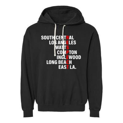 South Central Los Angeles Respect Watts Compton Garment-Dyed Fleece Hoodie
