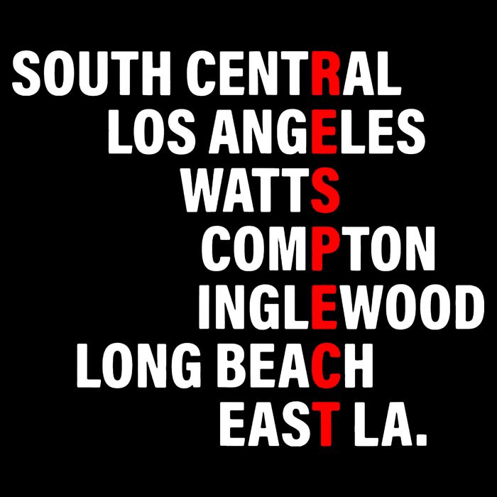 South Central Los Angeles Respect Watts Compton Tall T-Shirt
