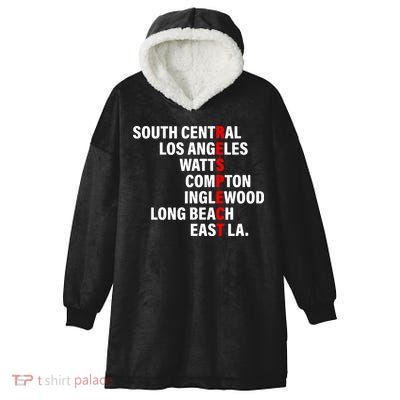 South Central Los Angeles Respect Watts Compton Hooded Wearable Blanket