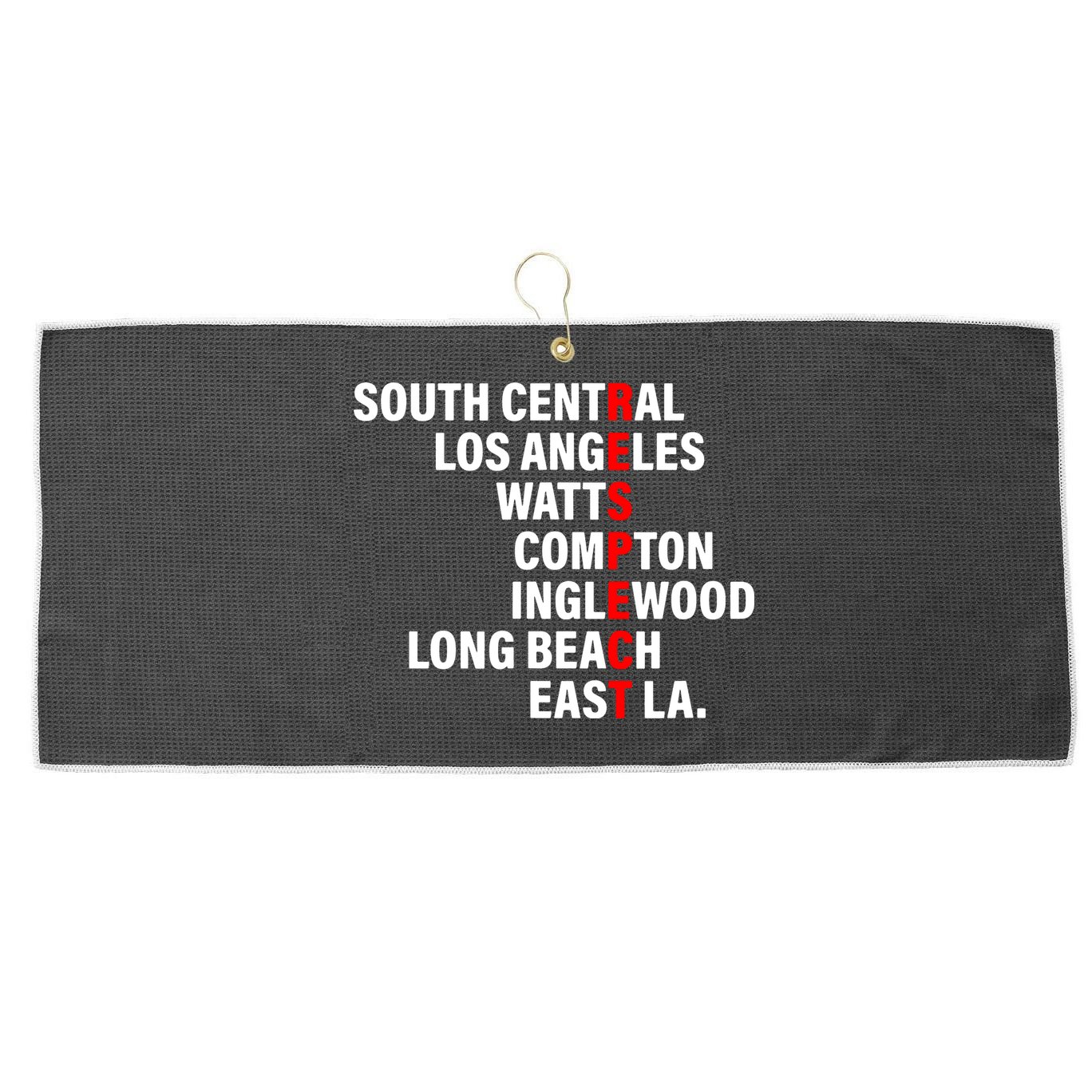 South Central Los Angeles Respect Watts Compton Large Microfiber Waffle Golf Towel