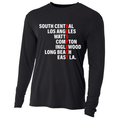 South Central Los Angeles Respect Watts Compton Cooling Performance Long Sleeve Crew