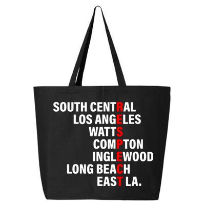 South Central Los Angeles Respect Watts Compton 25L Jumbo Tote