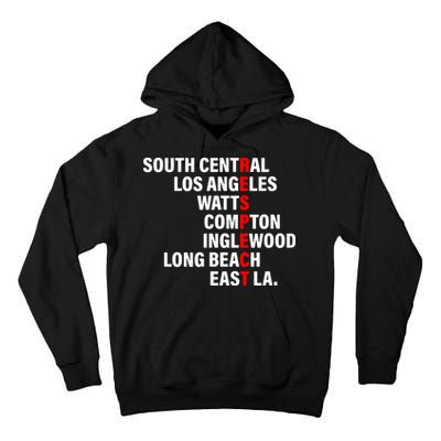South Central Los Angeles Respect Watts Compton Tall Hoodie