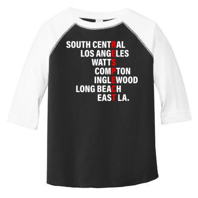South Central Los Angeles Respect Watts Compton Toddler Fine Jersey T-Shirt