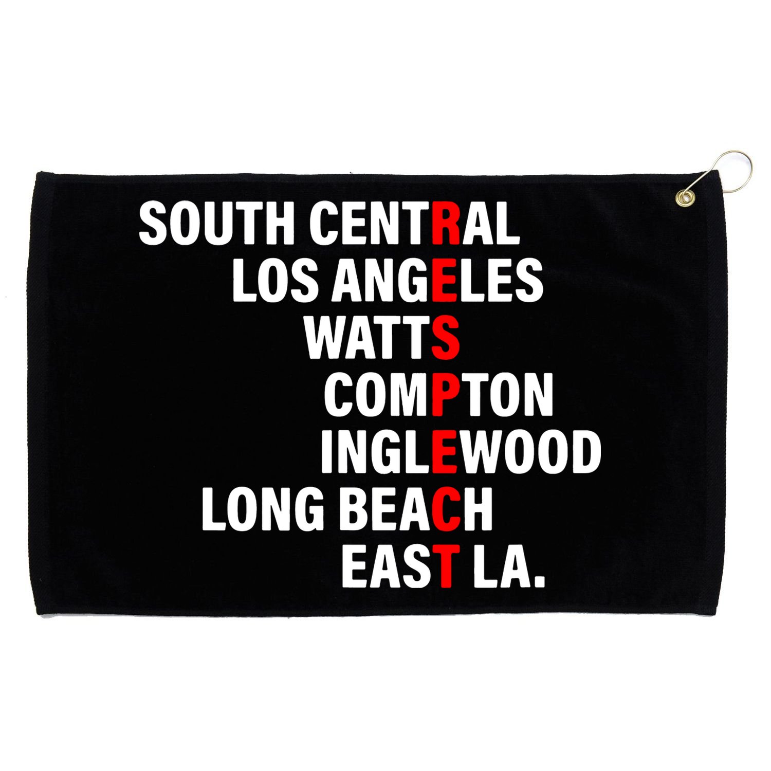 South Central Los Angeles Respect Watts Compton Grommeted Golf Towel