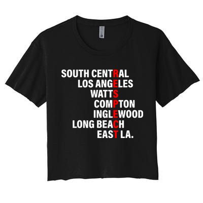 South Central Los Angeles Respect Watts Compton Crop Top