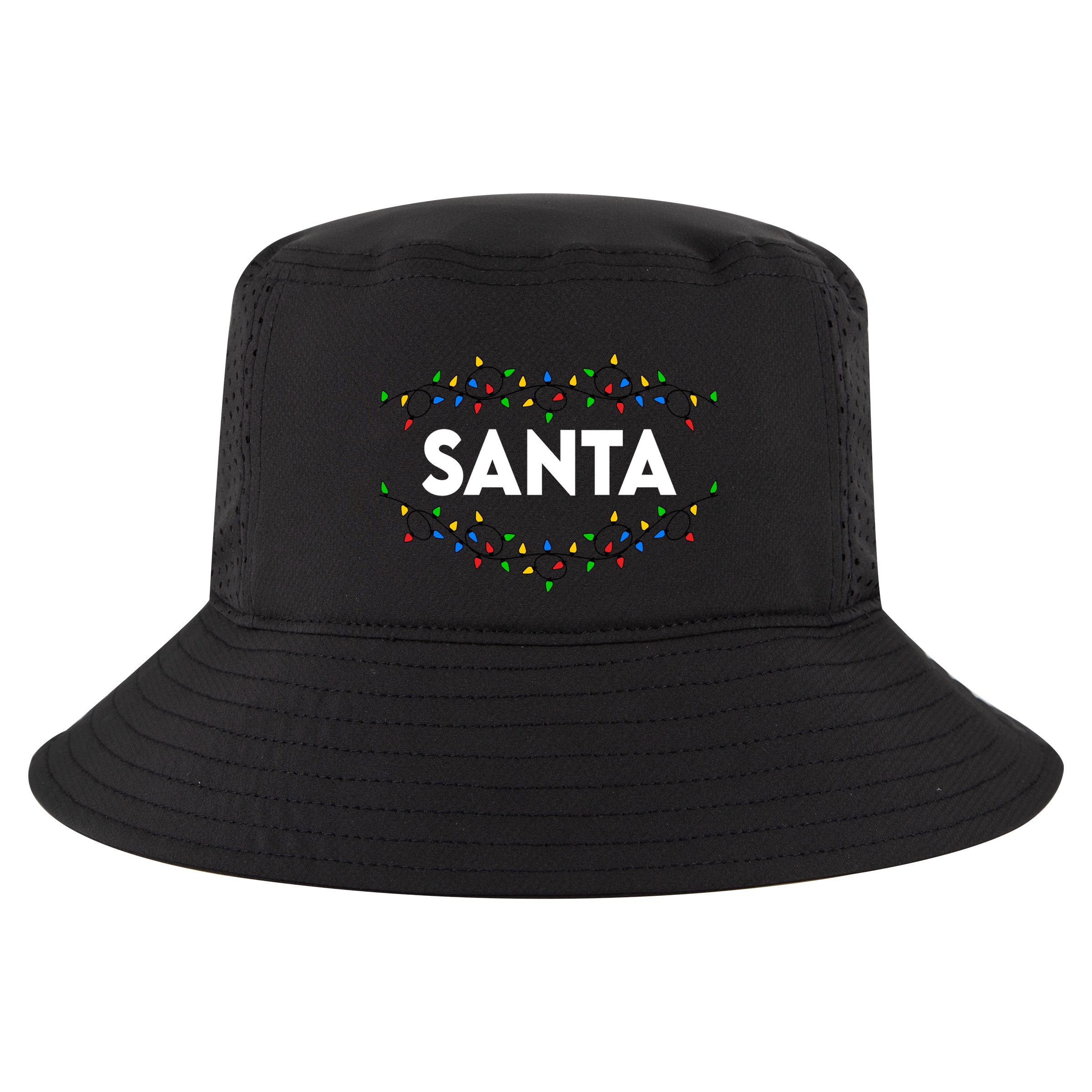 Santa Christmas Lights Funny Matching Couples Christmas Cool Comfort Performance Bucket Hat