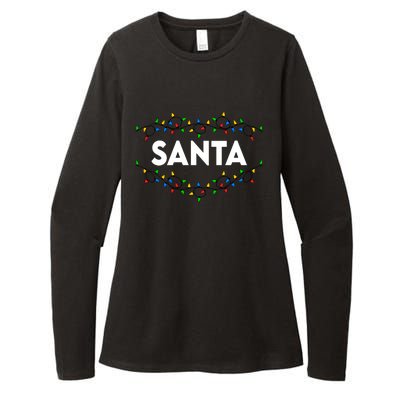 Santa Christmas Lights Funny Matching Couples Christmas Womens CVC Long Sleeve Shirt