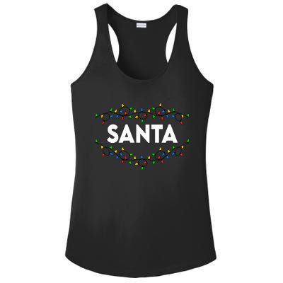 Santa Christmas Lights Funny Matching Couples Christmas Ladies PosiCharge Competitor Racerback Tank