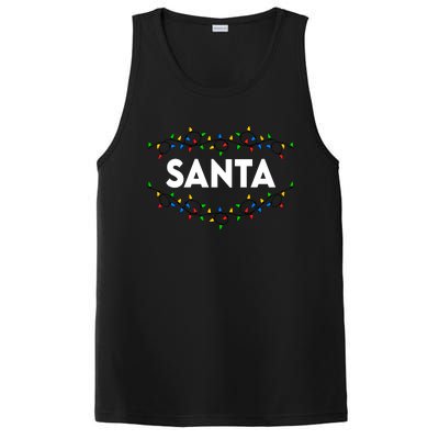 Santa Christmas Lights Funny Matching Couples Christmas PosiCharge Competitor Tank