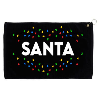 Santa Christmas Lights Funny Matching Couples Christmas Grommeted Golf Towel