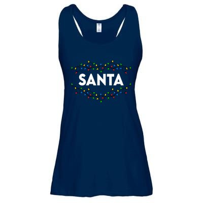 Santa Christmas Lights Funny Matching Couples Christmas Ladies Essential Flowy Tank