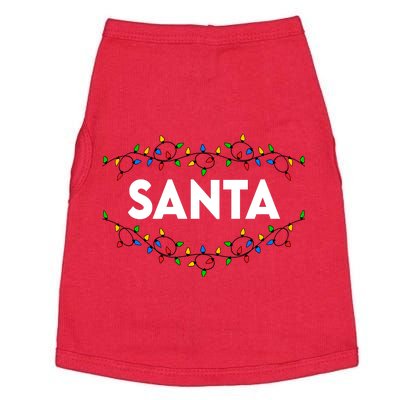 Santa Christmas Lights Funny Matching Couples Christmas Doggie Tank