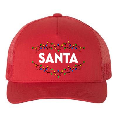 Santa Christmas Lights Funny Matching Couples Christmas Yupoong Adult 5-Panel Trucker Hat