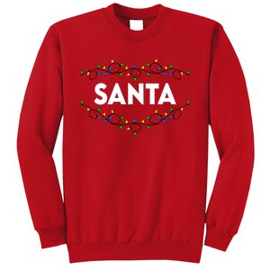 Santa Christmas Lights Funny Matching Couples Christmas Sweatshirt