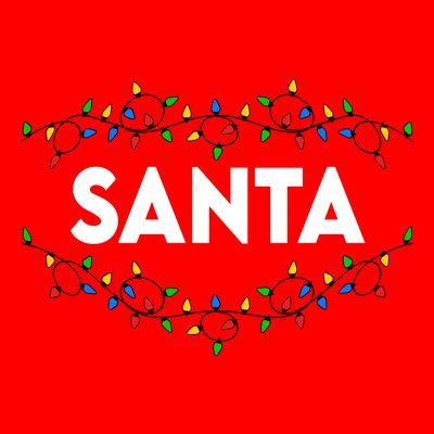 Santa Christmas Lights Funny Matching Couples Christmas T-Shirt